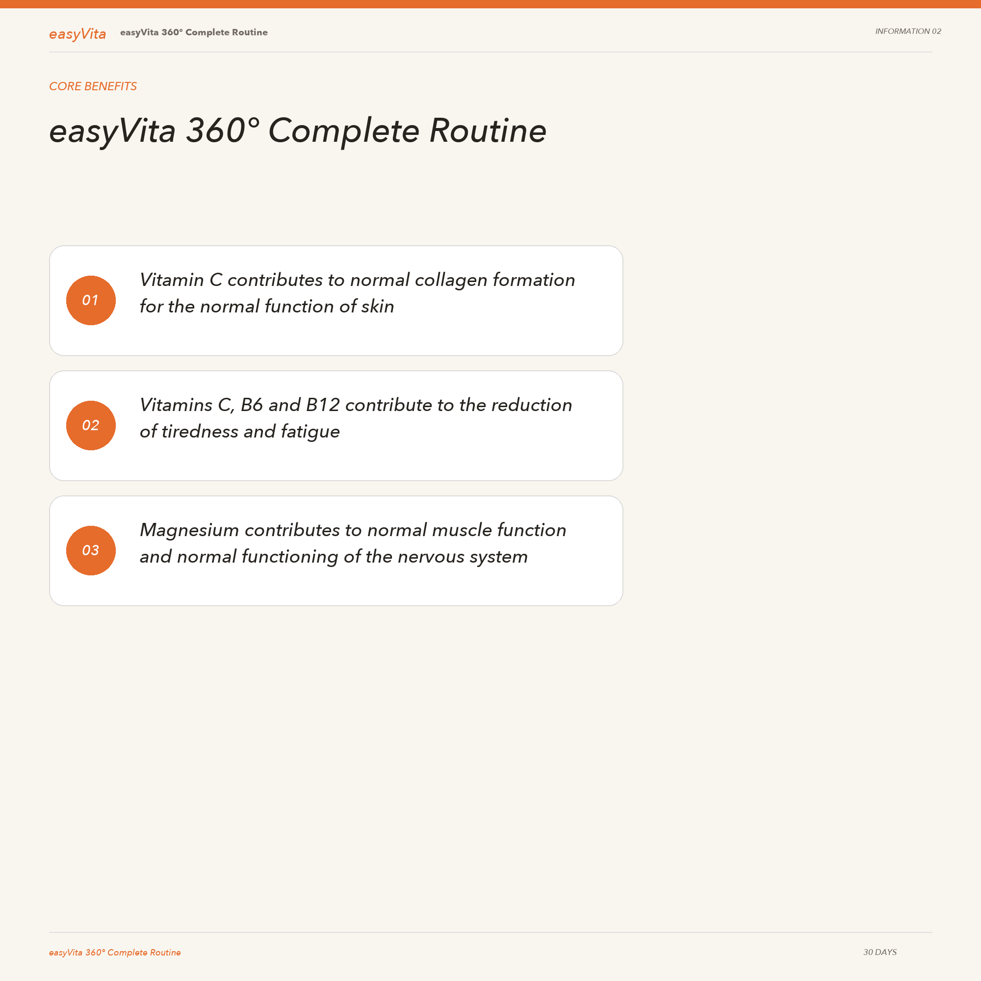 easyVita 360° — core benefits