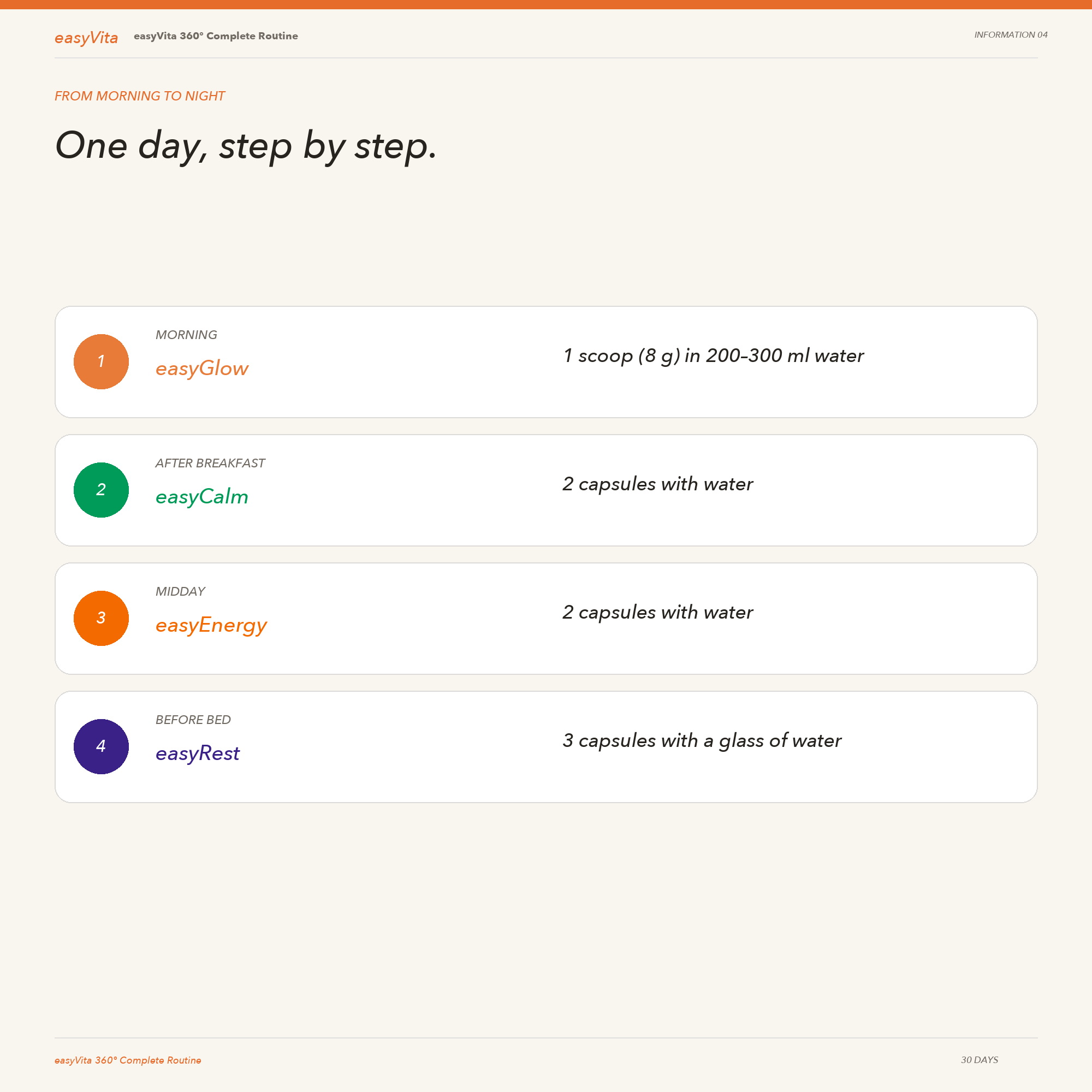 easyVita 360° — daily routine