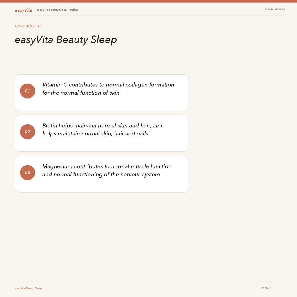 Beauty Sleep — core benefits