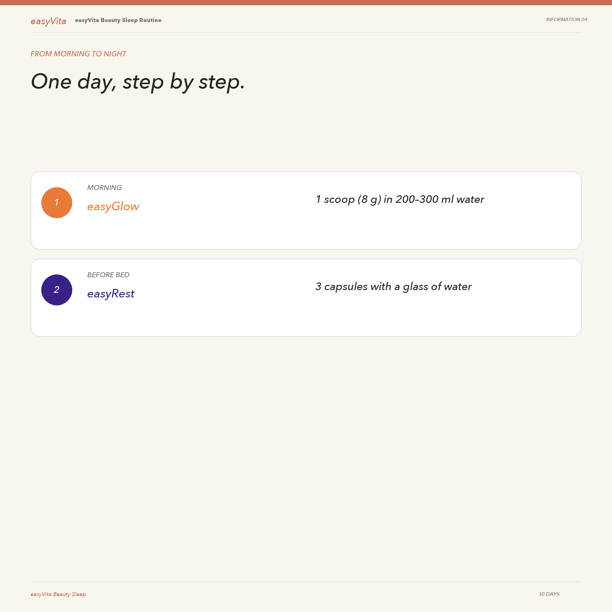 Beauty Sleep — daily routine