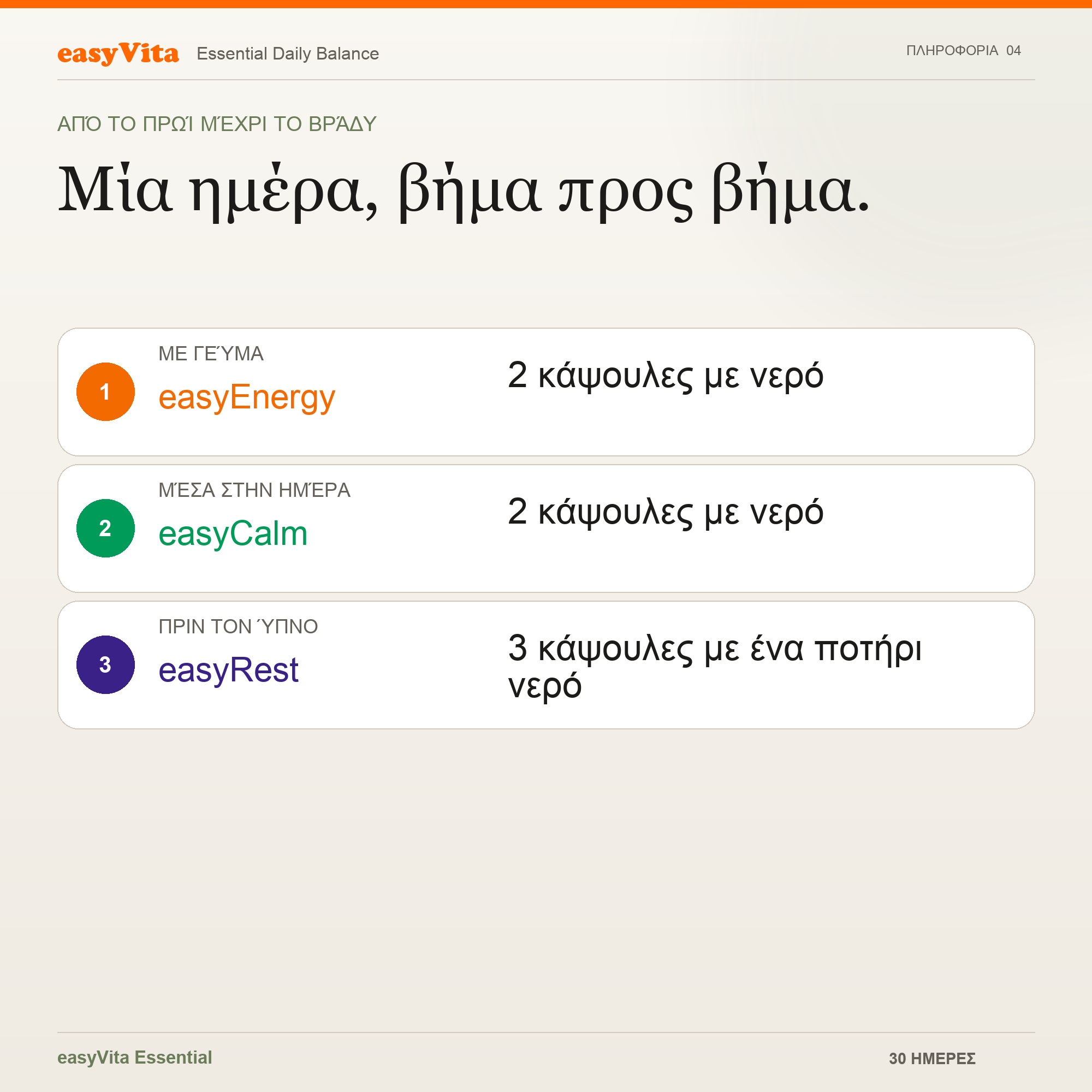 Essential Daily Balance — καθημερινή ρουτίνα