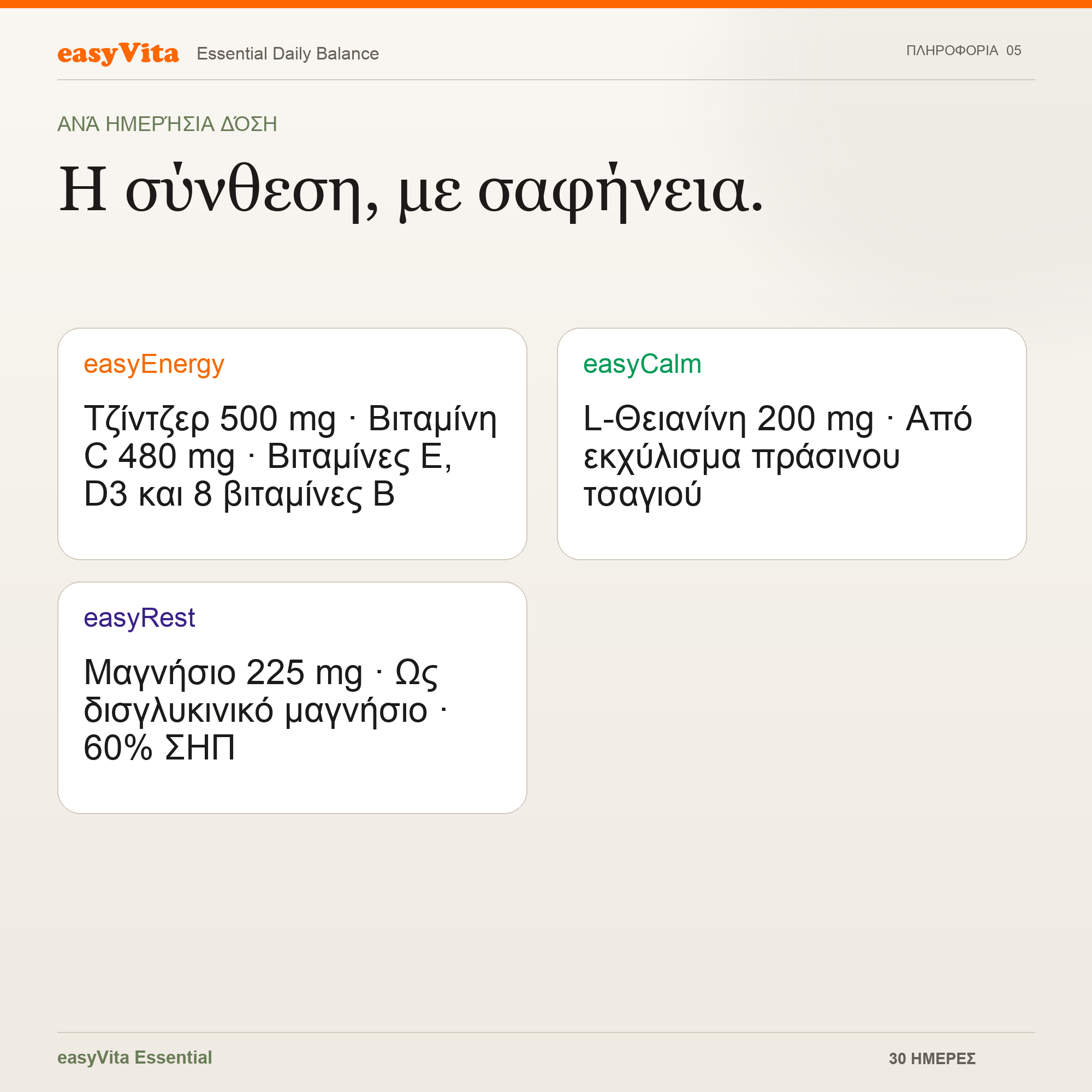 Essential Daily Balance — βασικά συστατικά