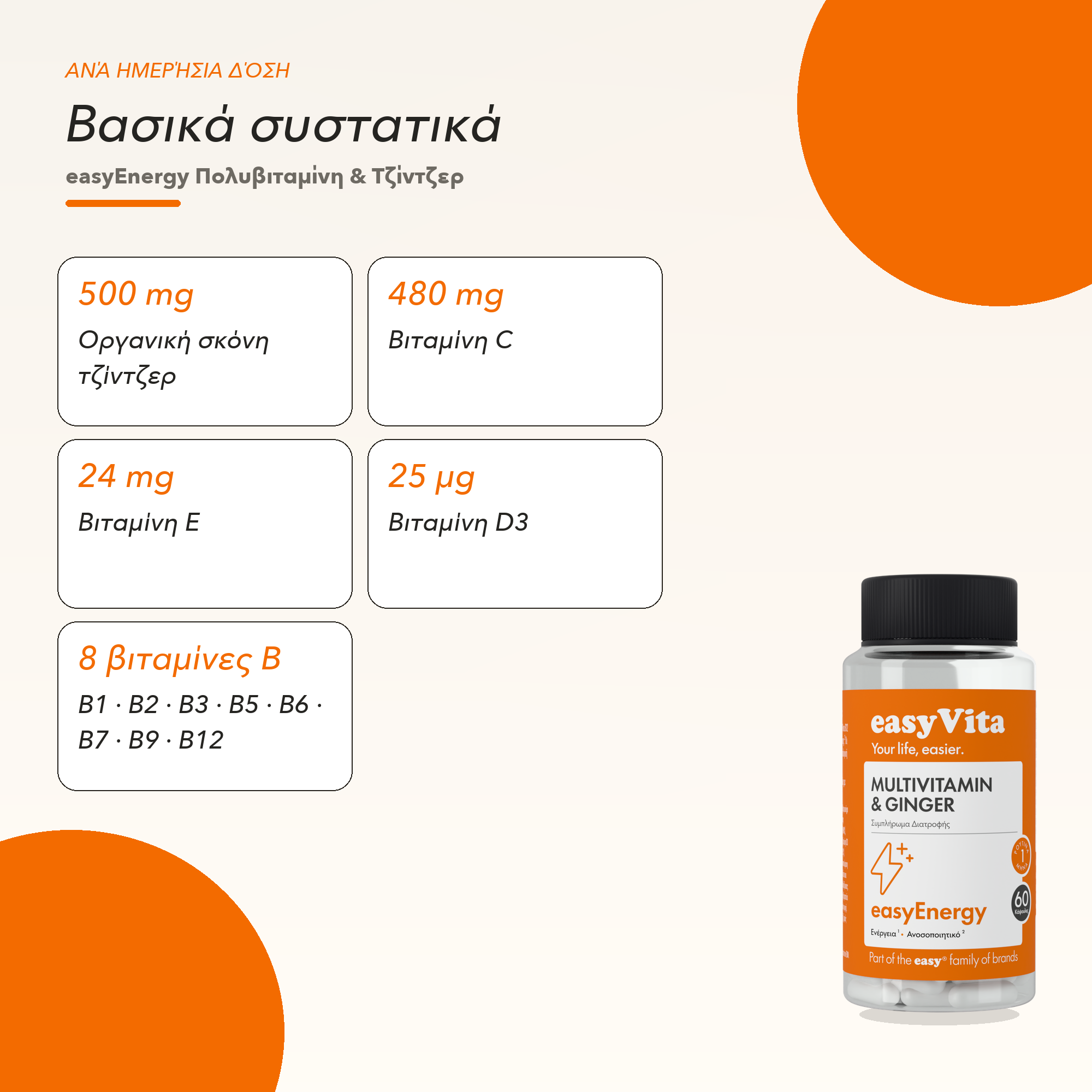 easyEnergy — βασικά συστατικά